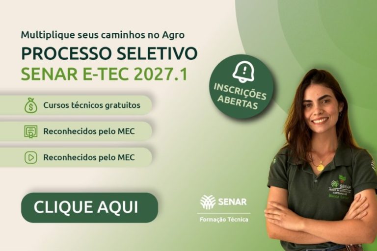 Senar e-Tec oferece cursos técnicos gratuitos