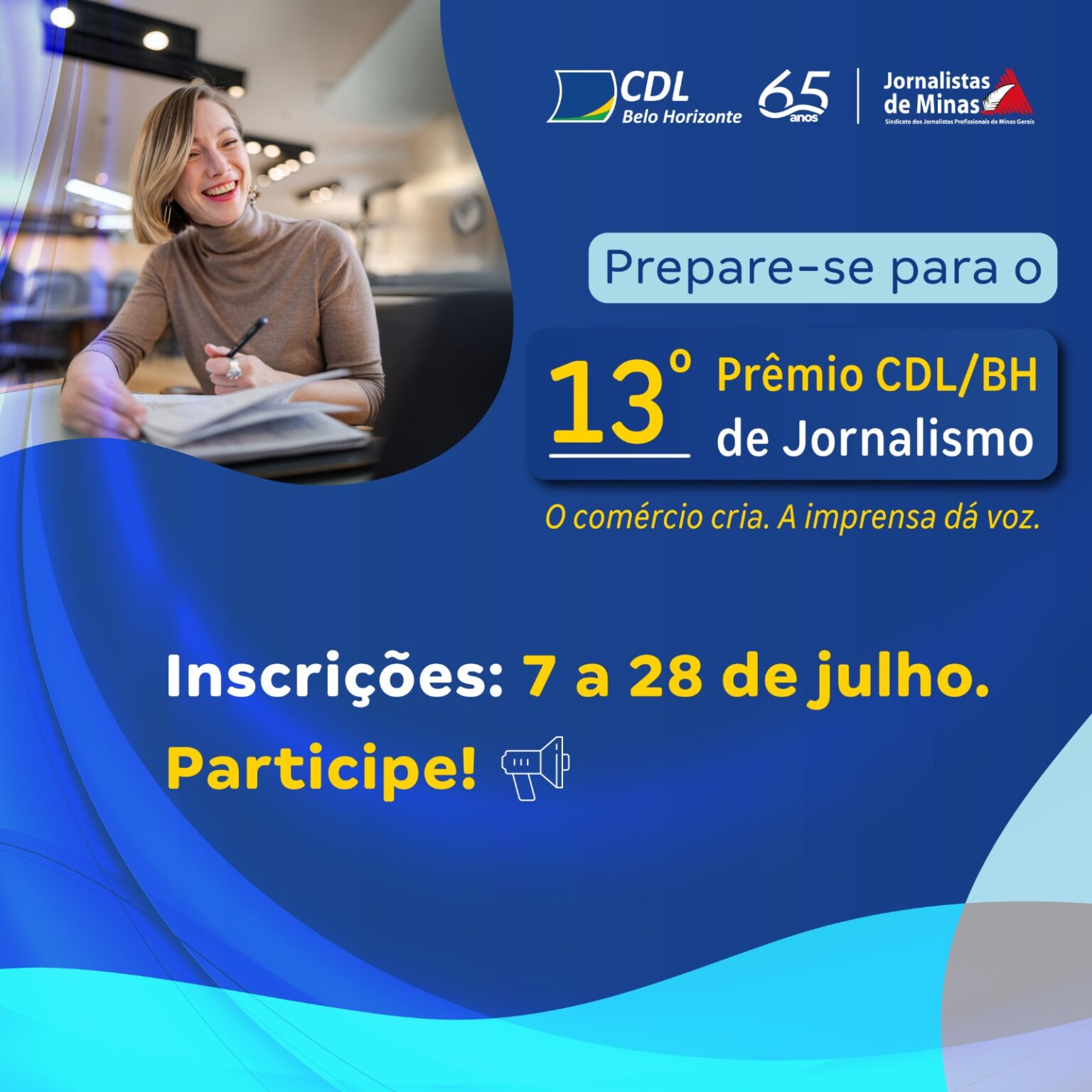 Inscrições para prêmio CDL-BH de jornalismo serão abertas em julho