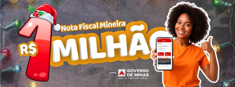 Nota Fiscal Mineira sorteia prêmio de R$ 1 milhão na próxima segunda-feira