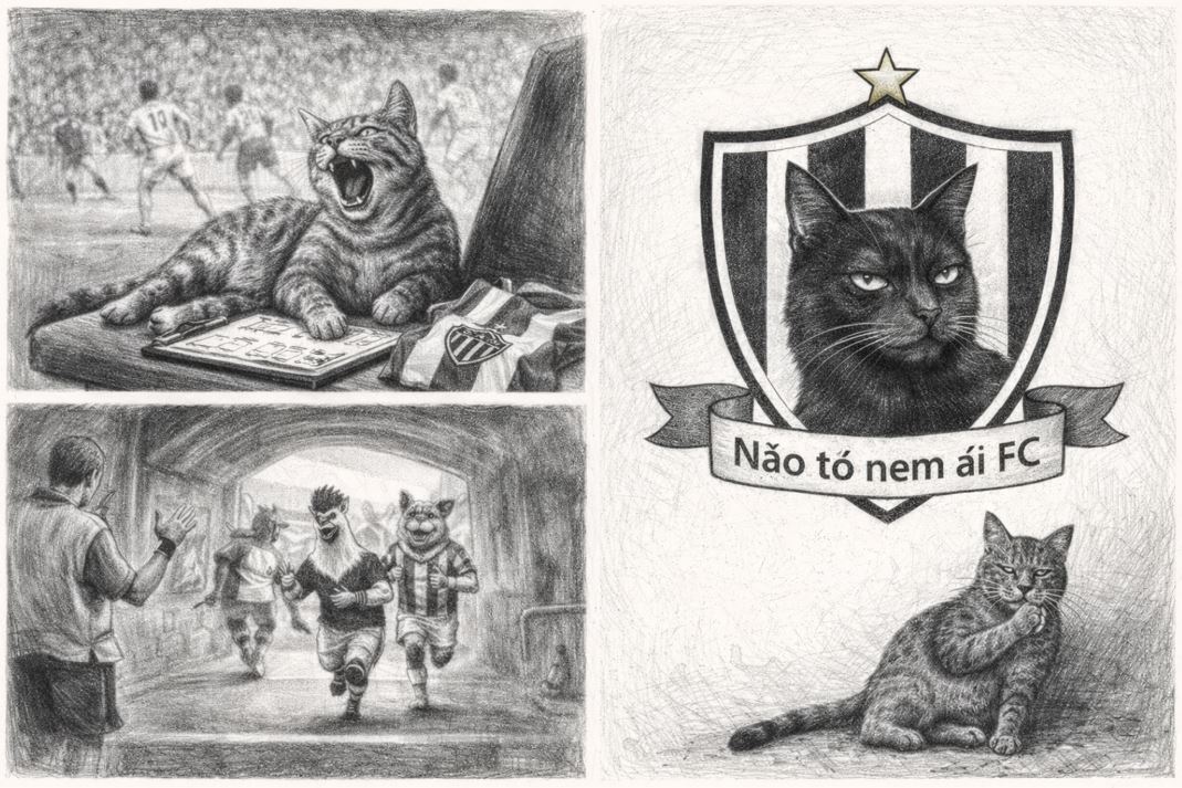 Existe o Galo: por que não, mascotes gatos nos times de futebol?